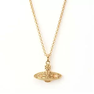 Vivienne Westwood 西太后經典土星吊墜項鍊 金色