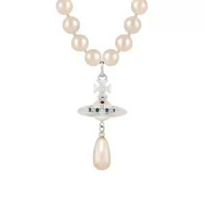 Vivienne Westwood One Row Pearl Drop 珍珠土星頸鍊 西太后鎖骨鍊