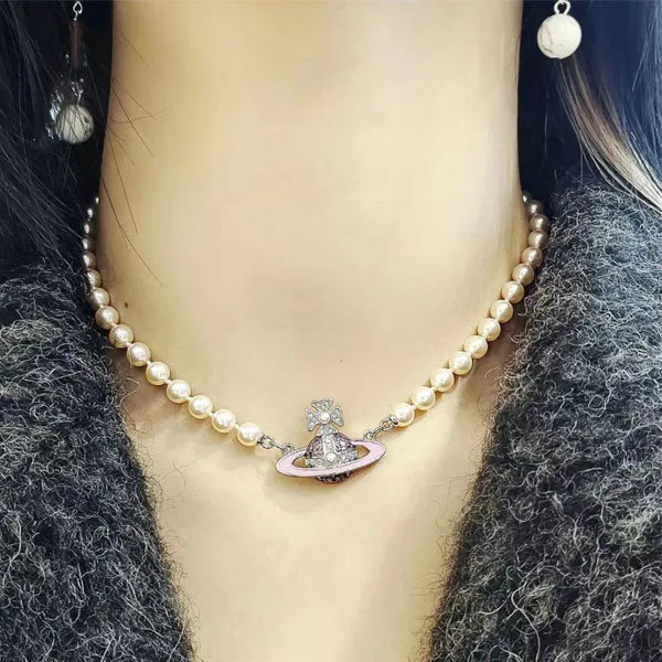 Vivienne Westwood 土星吊墜珍珠項鍊